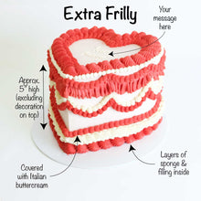Load image into Gallery viewer, &#39;Free From&#39; Frilly Heart Cake (GF)
