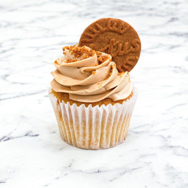 Biscoff cupcakes with Biscoff buttercream and a Lotus biscuit