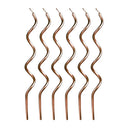 Rose gold curly cake candles, 12.5cm tall