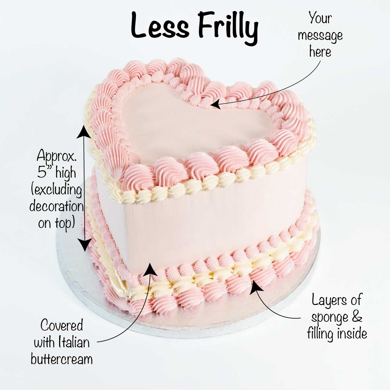Free From' Frilly Heart Cake - Free Delivery – Harry Batten