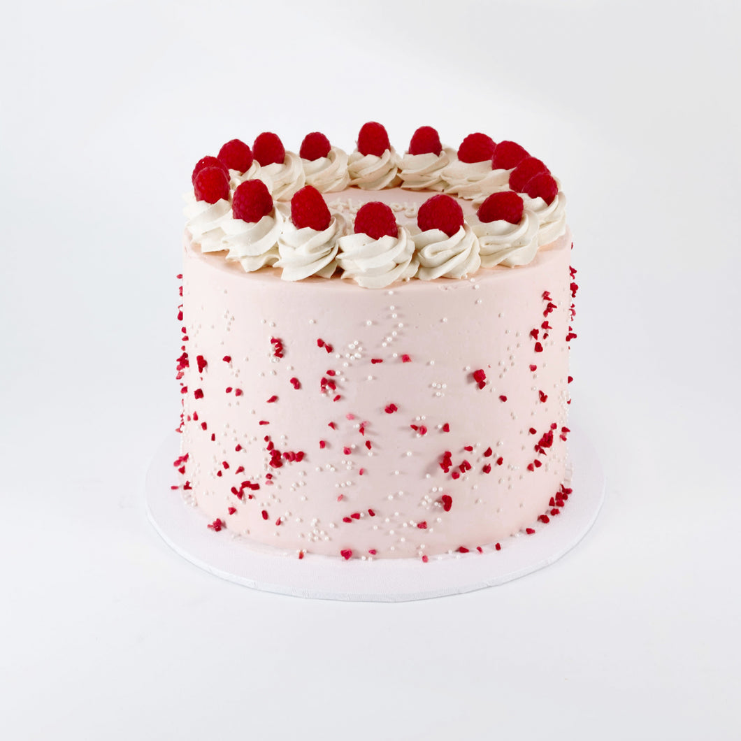Raspberry White Chocolate Cake