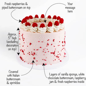 Raspberry White Chocolate Cake