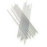 Set of 16 extra tall silver cake candles