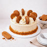 Mini Lotus Biscoff Cake with buttercream swirls, Biscoff biscuits and biscuit crumbs