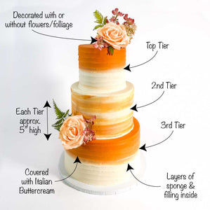 Ombré Wedding Cake