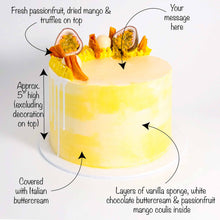 Load image into Gallery viewer, &#39;Free From&#39; White Chocolate Passionfruit Cake (GF)
